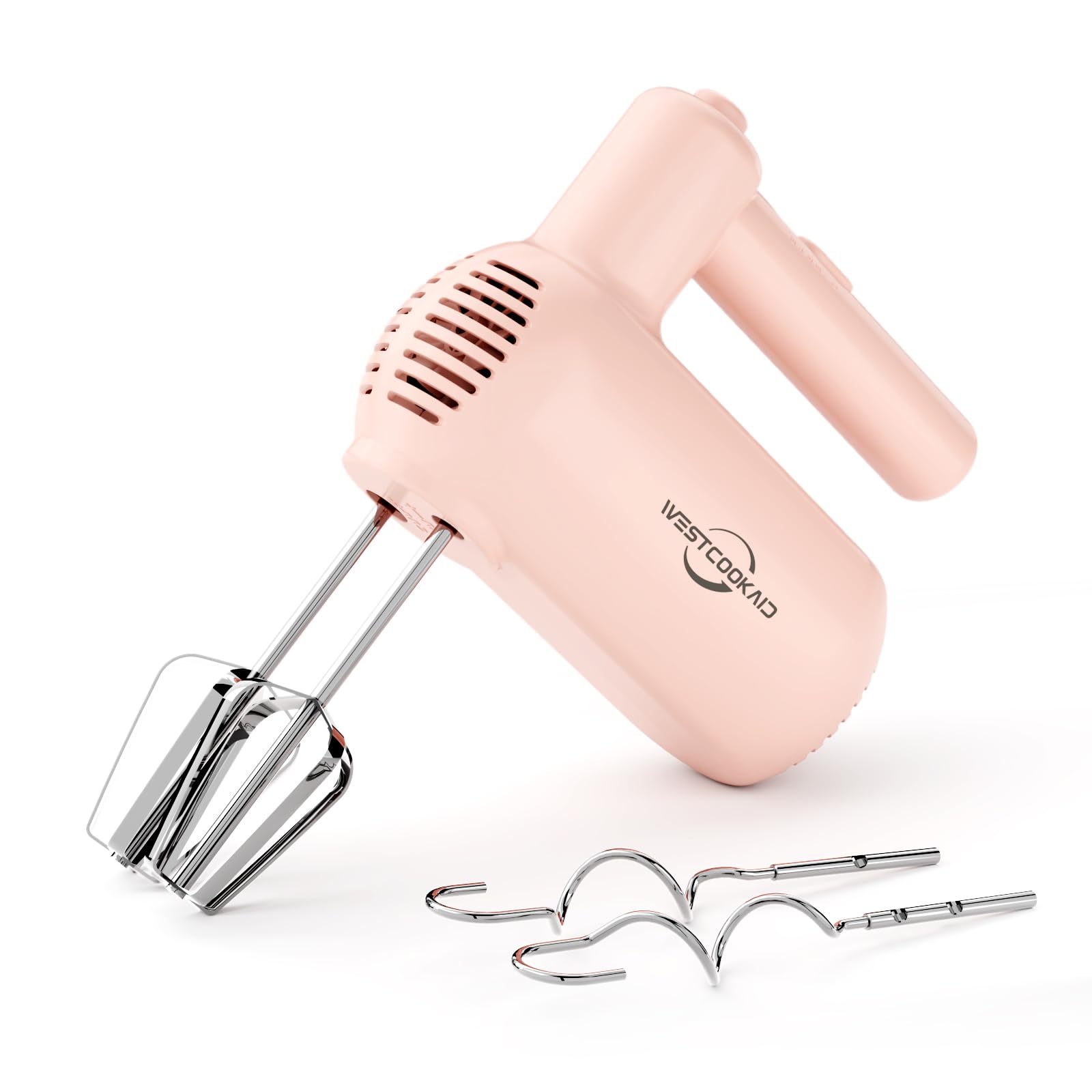 Hand Mixer Electric 5 Speed Hand Mixer Electric Handheld with Turbo WESTCOOKAID Lightweight Stainless Steel Beaters Dough Hooks
