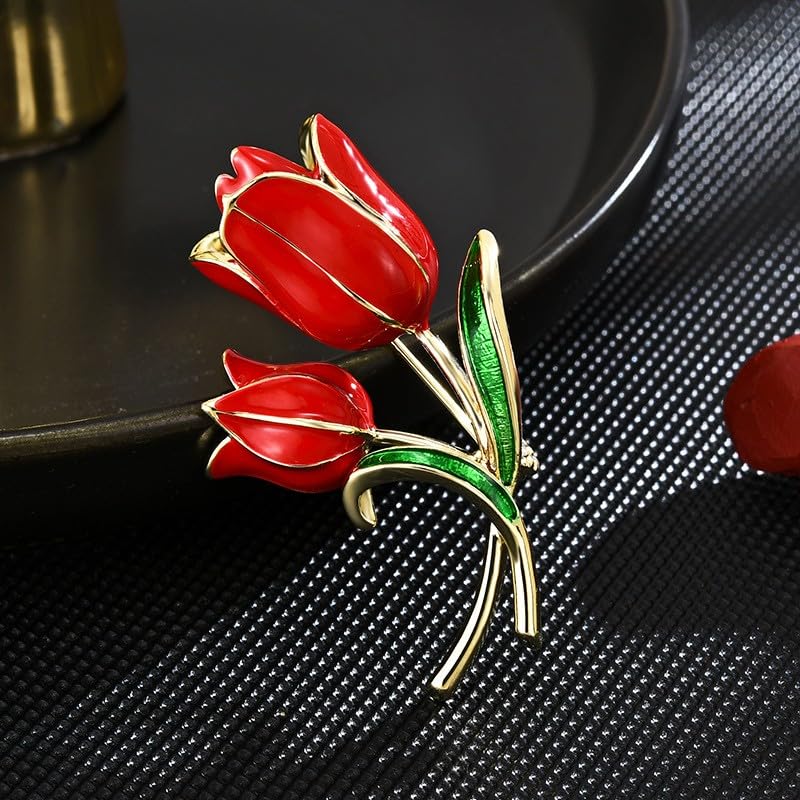 Image of Flower Brooch Pin Rhinestones Pearl Flower Brooches Floral Pin Jewelry for Women Girls