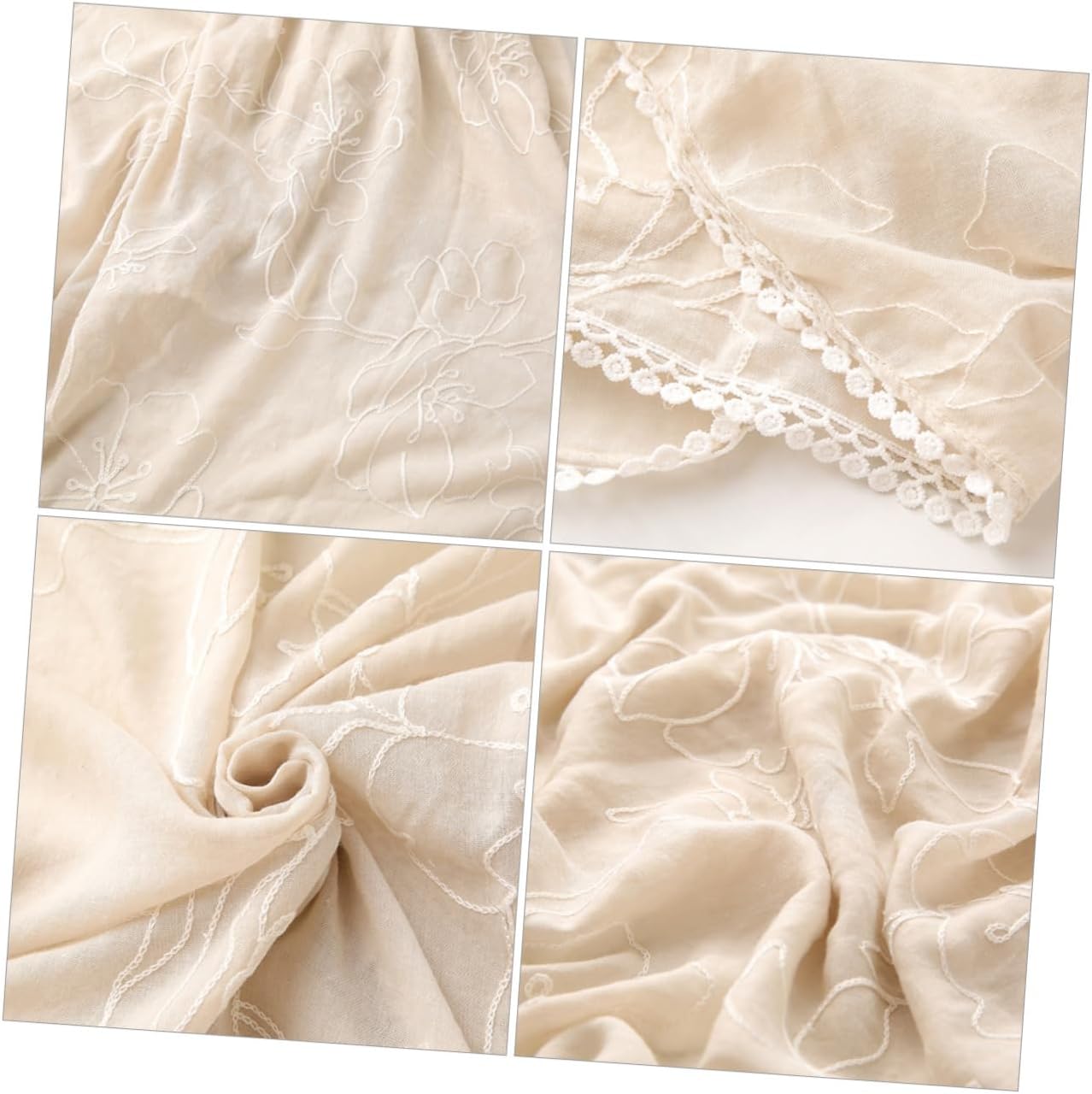 1pc Multi-purpose Shawl for Women Delicate Embroidered Lace Scarf Versatile Outdoor Wrap for All Occasions Soft and Blend