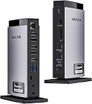 WAVLINK DisplayLink Docking Station Triple 4K Monitors with PD 100W, USB C Docking Station with 2xDP, 3xHDMI, 2xUSB3.1, 3xUSB3.0, Gigabit Ethernet, SD/TF, for Mac(M1-M5/Neo)/Windows