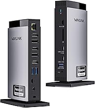 WAVLINK USB C Docking Station with 3 HDMI, Displaylink Laptop Dock Triple Monitor 4K60Hz, 100W Charging for M1 M2 M3 Mac and Windows, 5 USB Ports, 2DP, 1Gbps Ethernet Port, Audio/Mic, SD/TF