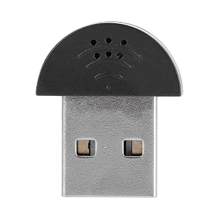 Mini USB 2.0 Microphone, Portable USB Mini Studio Speech Microphone Recording Audio MIC Adapter PC Plug-and-play Driver-free Mac Desktop and Laptop Microphones for Computer PC(Black) - Amazon product rated Grade A