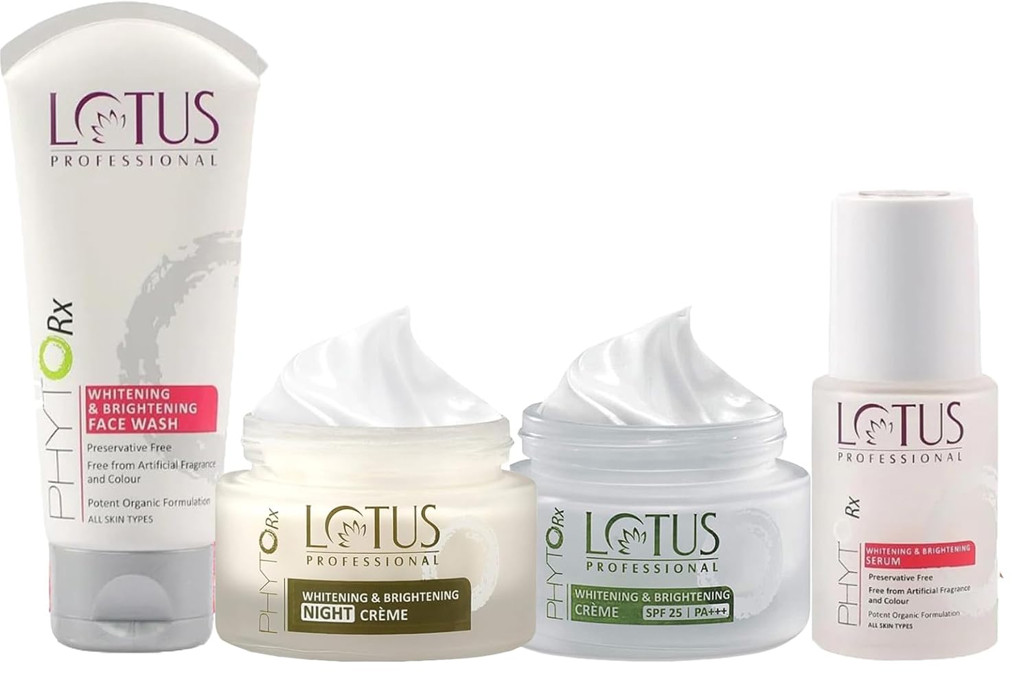 Lotus Professional Whitening & Brightening Day Cream_50g + Night Cream_50g + Face wash_80g + Face Serum_30ml ( Set of 4 ) - Review, Price and Buying Guide