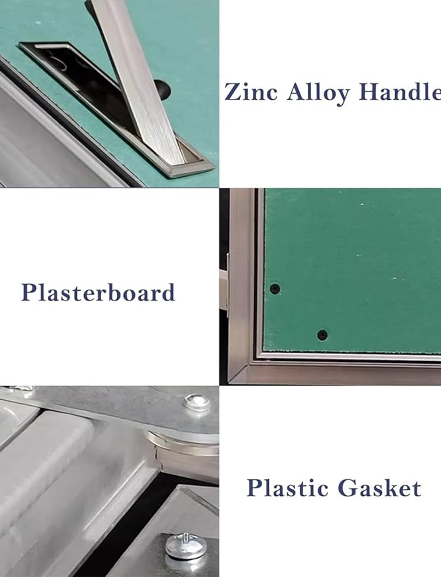 Genérico Panel de Acceso para Paneles de Yeso pintable con Marco de Aluminio Negro, Puerta de Acceso de Servicio de 24x26 Pulgadas para Placas de Yeso Laminado, Caja de Contador y Tapa de Orificio de