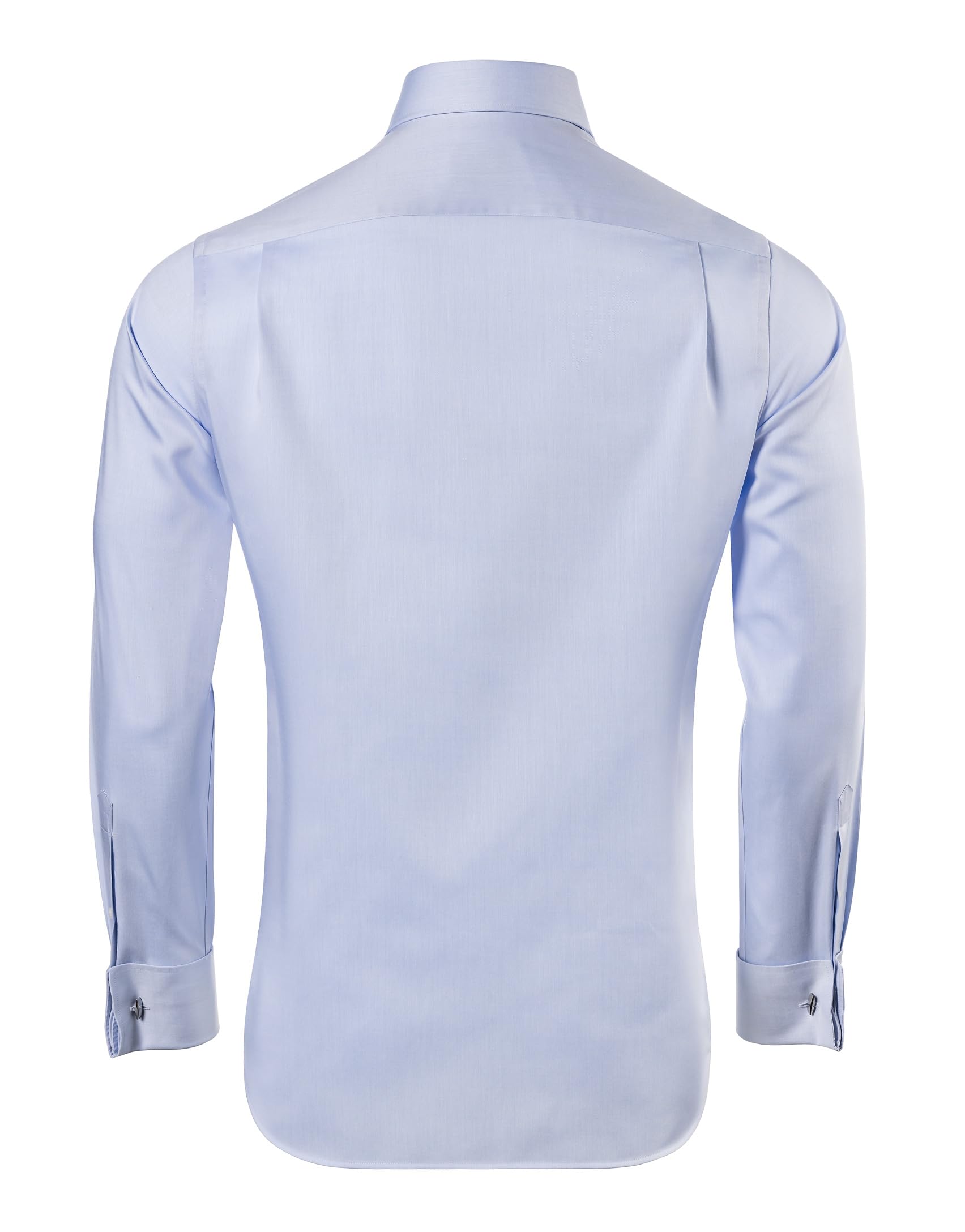Vincenzo Boretti Camicia Uomo Eleganti, Taglio Normale/Regular-Fit, Polsini risvoltati, in Tinta Unita - Non-Stiro