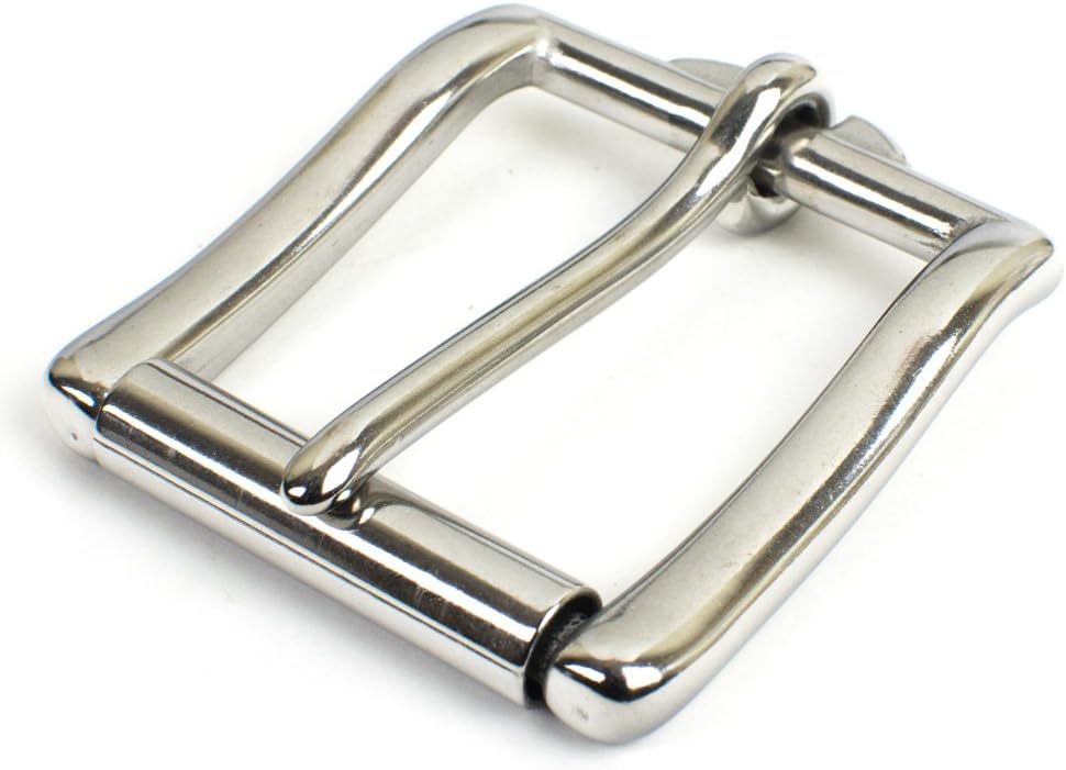 TM Heavy Duty Stainless Steel Roller Buckle - Nickel Smart - Nickel-free Belt Buckle with Polished Finish