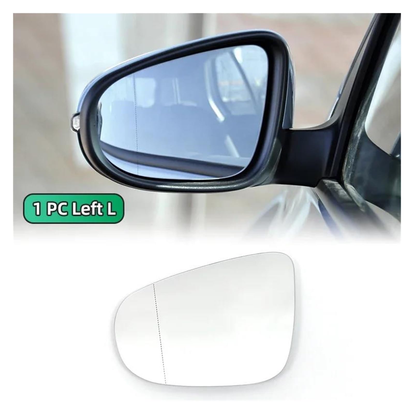 Retroviseur Miroir Glace Verre Rétroviseur Latéral Chauffant Convexe Supérieur Pour VW Pour Golf 6 MK6 2009-2012 Pour Touran 2011-2015