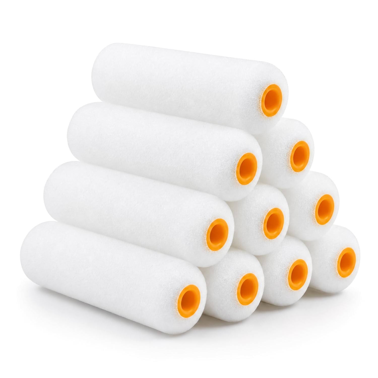 Rodillo de pintura de 100 mm pack de 10 recambios de espuma para paredes y armarios