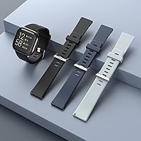 Vista 5 de Paquete de 2 bandas impermeables compatibles con Fitbit Versa 2 bandas para mujeres y hombres, pulseras clásicas de repuesto deportivas suaves