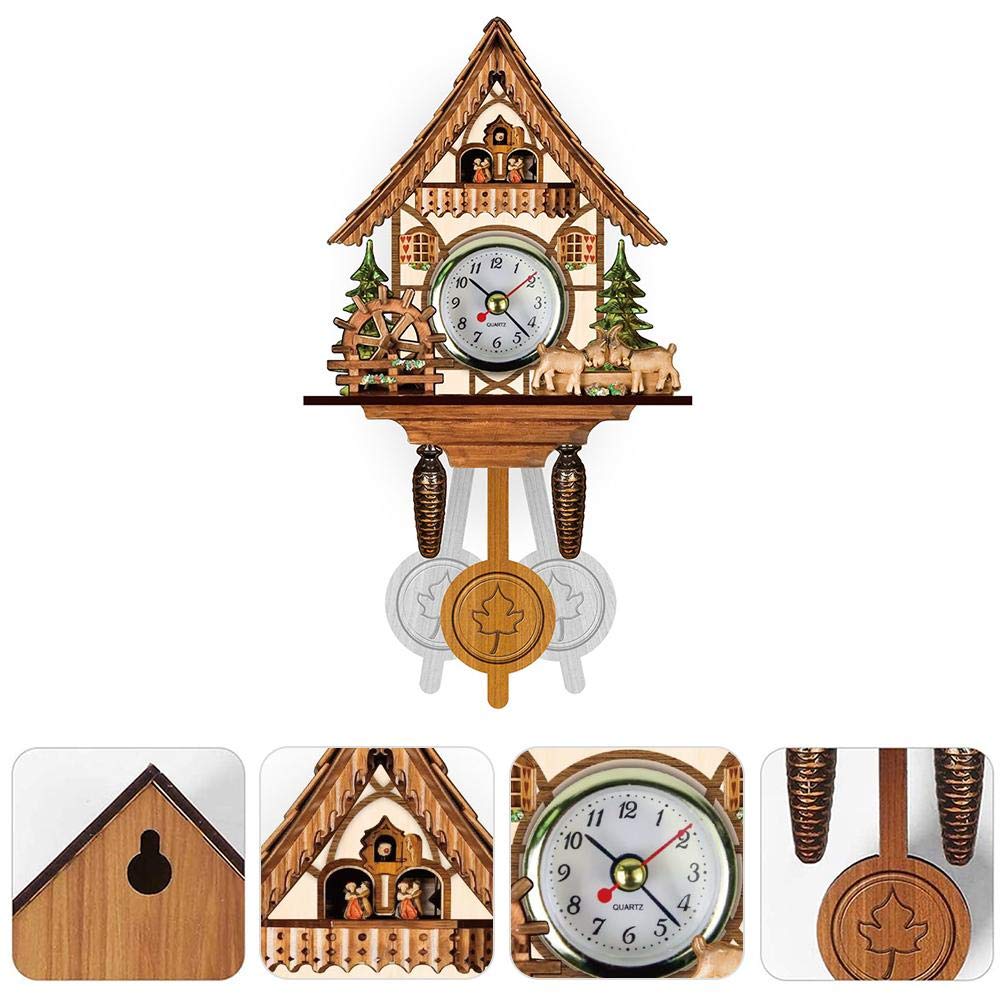 Horloge Coucou Bois Reuvv - Pendule Murale Moderne Design Vintage