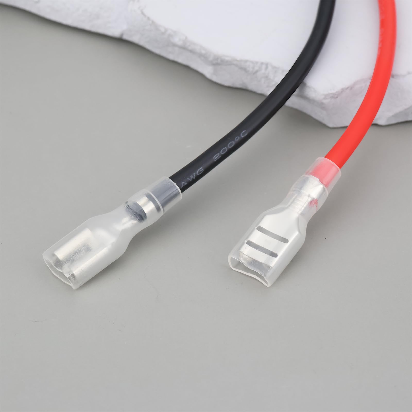 2 x XT60 auf 6,3 mm Terminal-Batterieanschlusskabel, Flachstecker, 14 AWG, kompatibel mit Waverunner, kompatibel mit ATOM