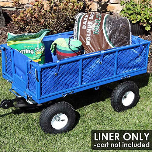Sunnydaze Liner For Heavy-Duty Dump Cart, Heavy-Duty Polyester, Blue, Liner Only #TOP1