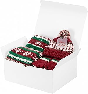 UnicoPak 14 Pack 10x8x4 Large Gift Boxes, White Gift Boxes with Lids for Presents for Birthday Wedding Bridesmaid Proposal Valentines Christmas