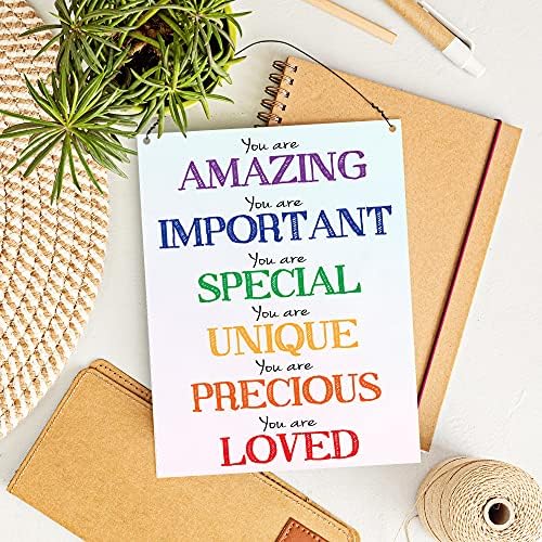 Dorothy Spring You Are Amazing Lovely Rainbow Inspirational Wall Quote Plaque Metal Sign Gift for Friends Size 15x20cm