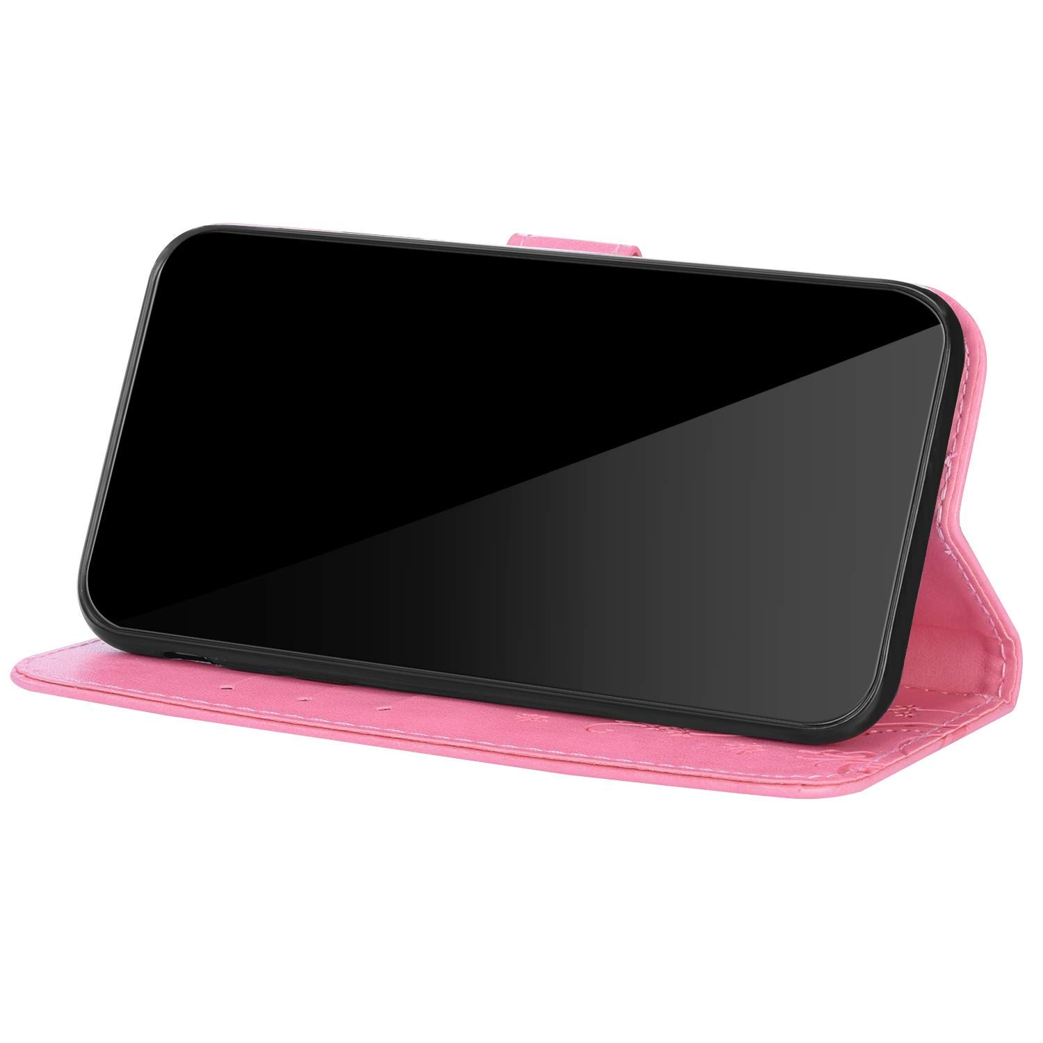 Uposao Custodia a portafoglio in pelle PU per Galaxy A20e glitterata, multiuso, con 9 carte di credito, supporto per Galaxy A20e, colore: argento
