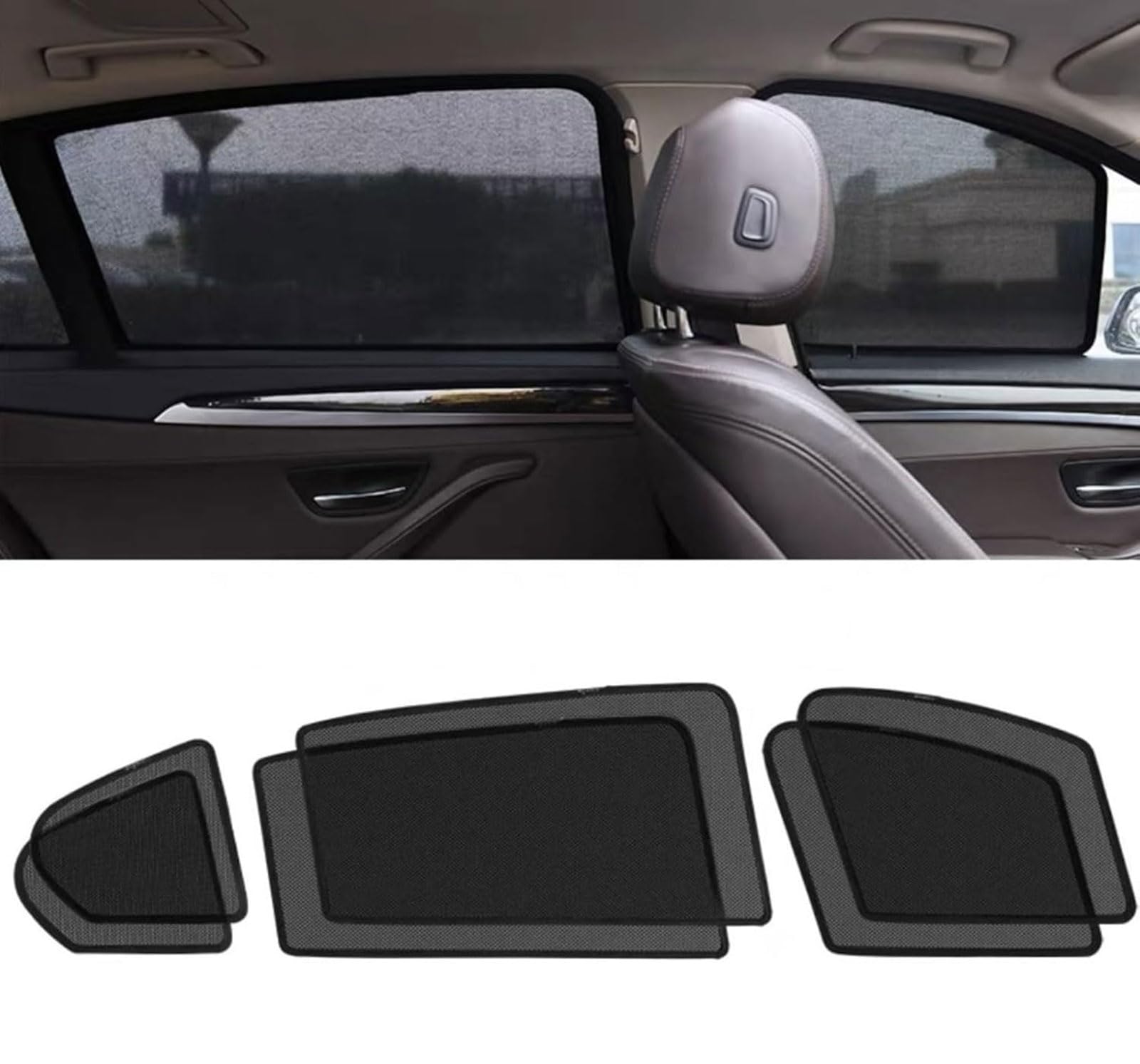 Tendine Parasole Auto per Focus Fünftürer (2014–2018), Visiera Anteriore Anti-UV Protezzione Privacy, Tendine Parasole Auto per Bambini,E 6 Side Window