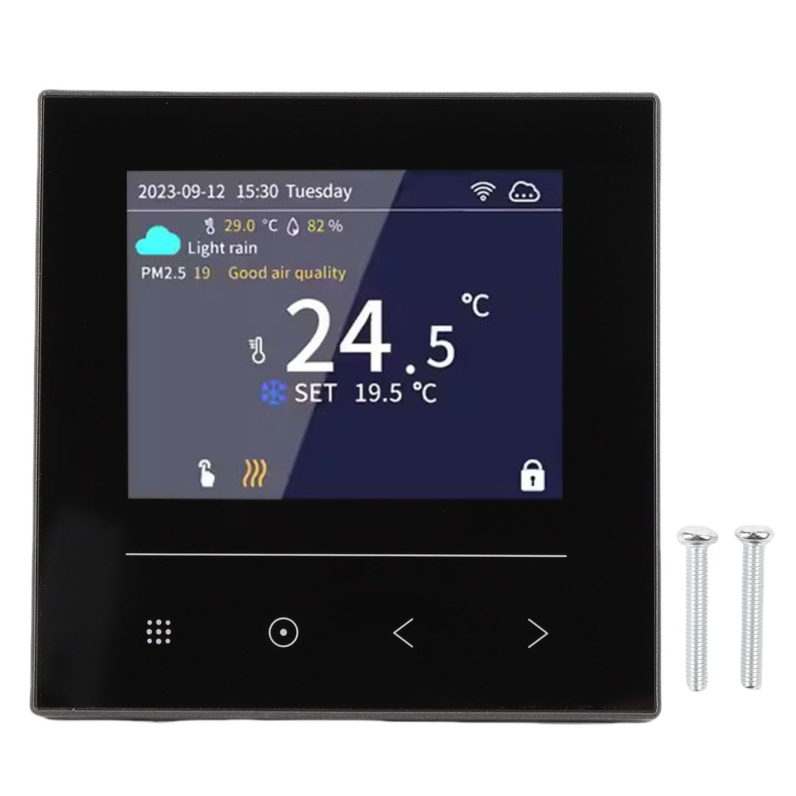 Termostato Inteligente Control de aplicación WiFi Pantalla LCD a Color Controlador de Temperatura para Horno de Pared con Alta precisión e instalación Simple Solución Moderna de