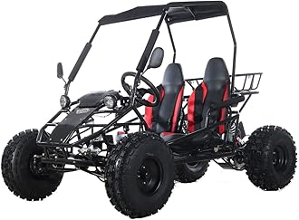 X-PRO Rover 125cc Gas Go Kart with 3-Speed Semi-Automatic Transmission w/Reverse,Big 19"/18" Wheels! (Black)