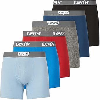 Levis Mens Boxer Briefs Breathable Cotton Underwear for Men Pack of 6