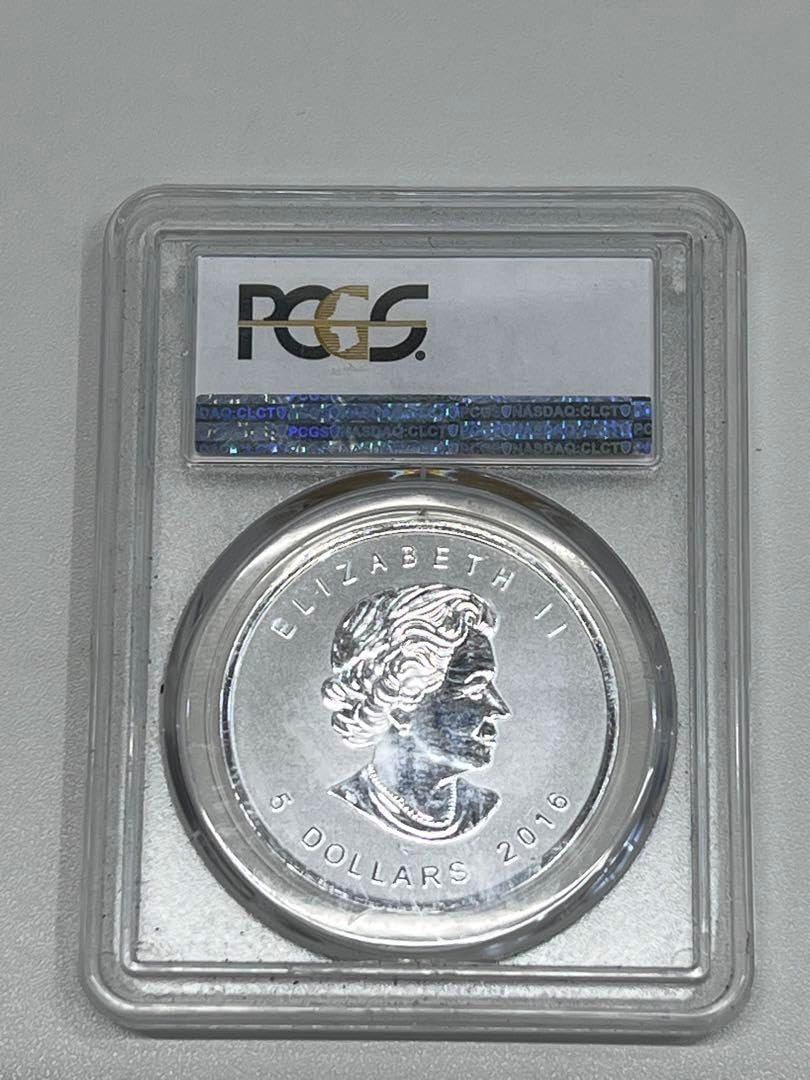 2016 シルバー カナダ $5 メープル リーフ 陰陽プライベート 2016