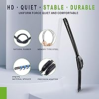 Vista 3 de Juego de 2 limpiaparabrisas PARRATI de calidad original de 19 + 19 pulgadas para todas las estaciones