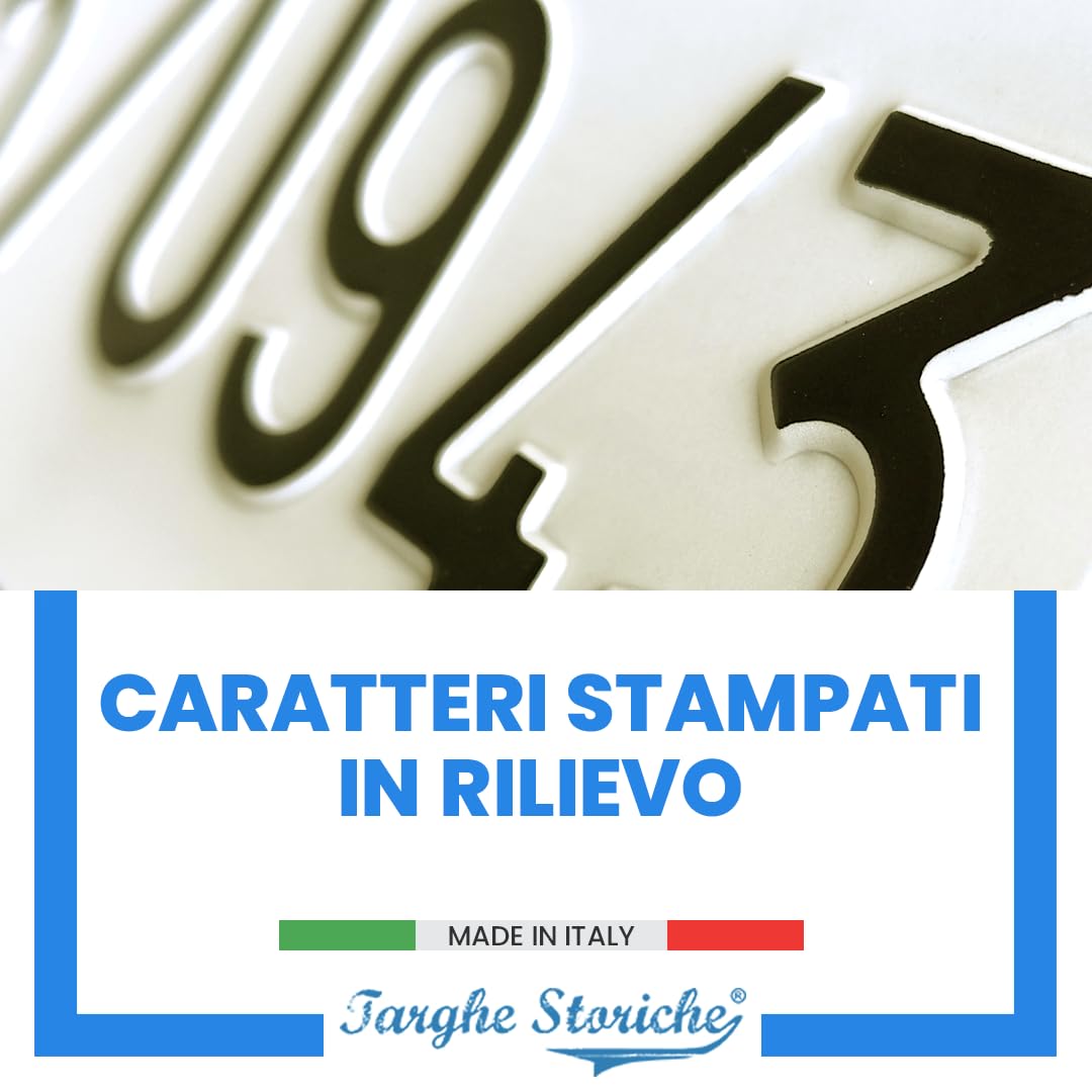 Targhe Storiche Targa Personalizzata Modello Anteriore 1985-1994 Alluminio Catarifrangente Made in Italy