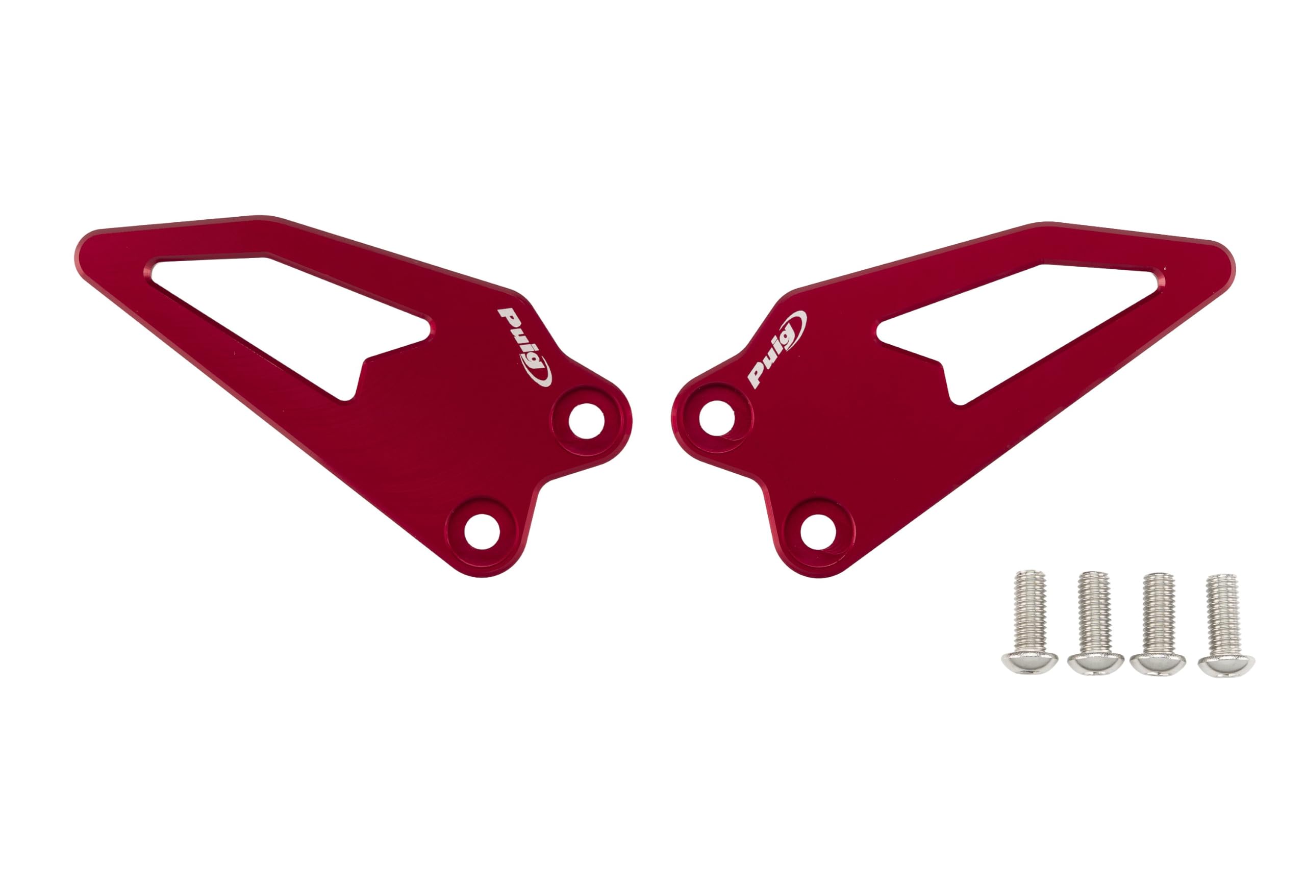 Puig 22650R Heel Plates model specific design, Red
