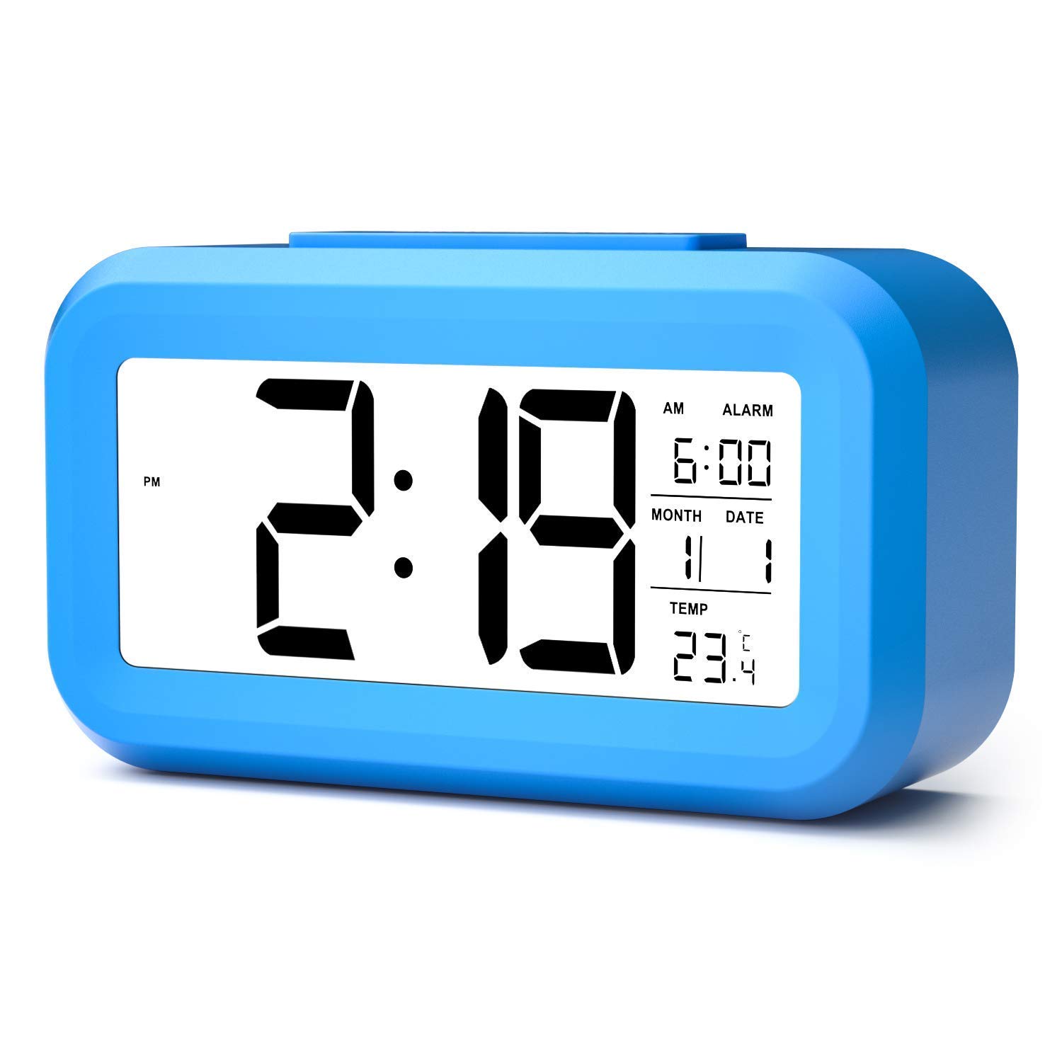 DS Enterprise | Digital Smart Backlight Battery Operated Alarm Table Clock with Automatic Sensor, Date & Temperature (Blue)-image-31