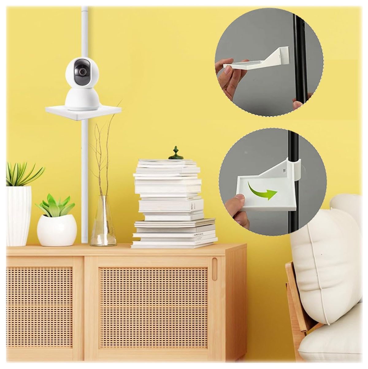 4 piezas Estantes montados en la pared, Accesorio de Tienda de Cultivo, Blanco Estante Esquinero para Cámara, kit de tienda de cultivo de esquina, accesorios de carpa de cultivo para colocar la cámara