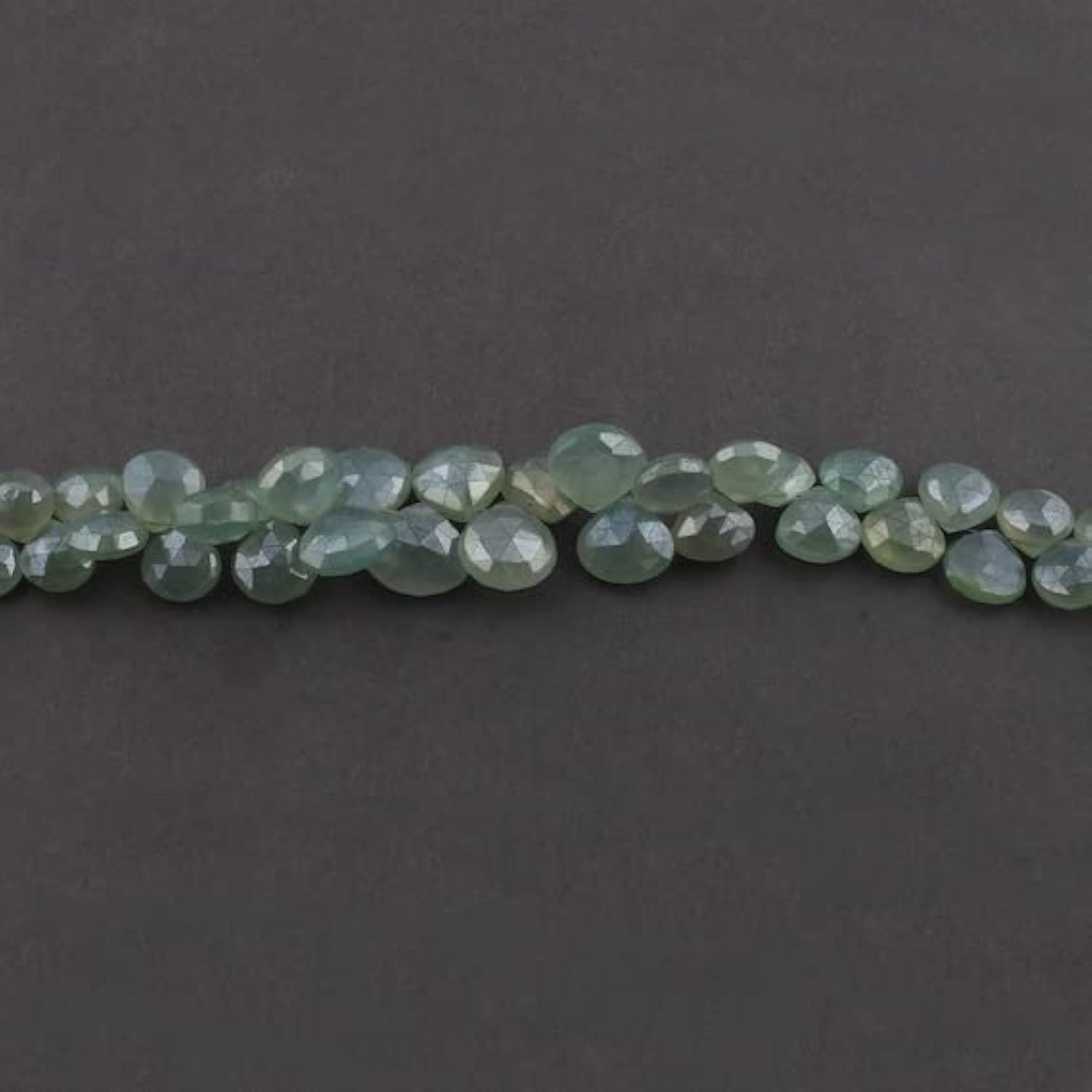 Briolettes Calcédoine Verte LKBEADS en Cœur Idéal Cadeau Bijou Fait Main DIY