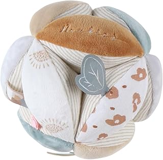 NOUKIE’S – Balle de préhension Montessori – Développement Moteur et sensoriel 12 Coussinets Doux – Motricité Fine et Coordination – Ø 15 cm – Dès la Naissance
