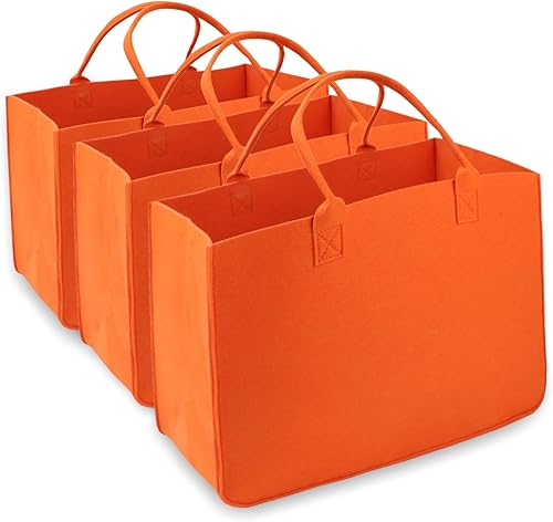 Miniatura 6 de Bolsas de fieltro para compras (13 x 12 x 5 pulgadas, color negro)