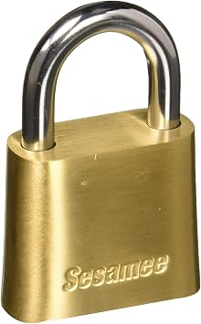 436 4-Dial Bottom Resettable Combination Brass Padlock with 1-Inch Hardened Steel Shackle and 10000 Potential Combinations