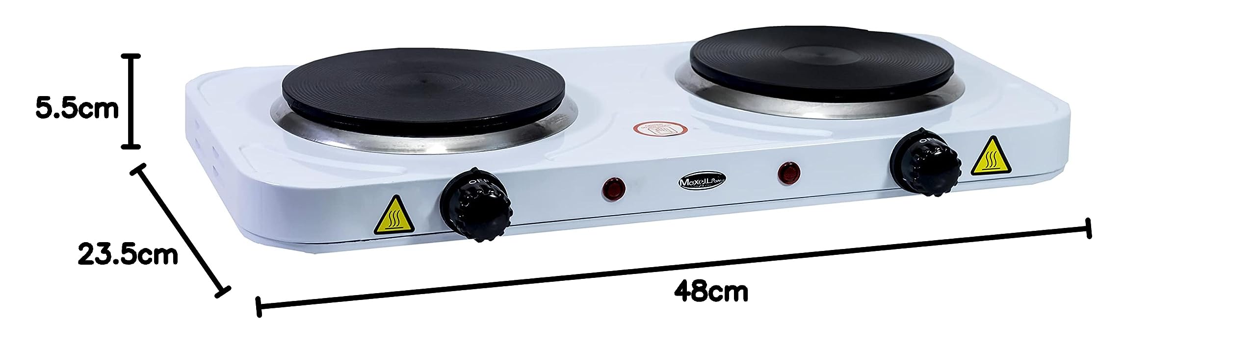 Cuisine électrique double four 2000 W 2 feux plaque électrique camping garantie MP-CE2000