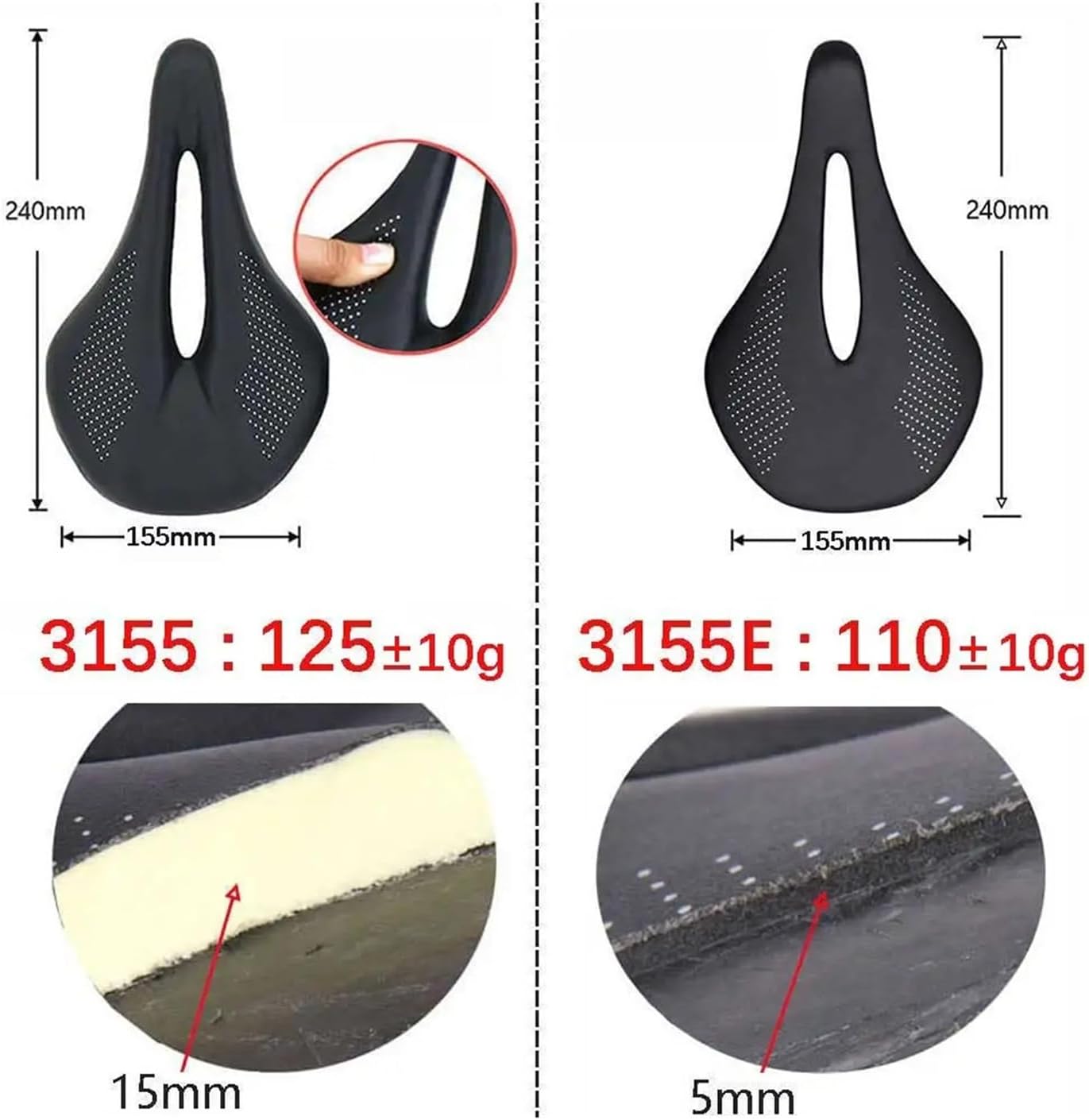 Bicycle Saddle Carbon Super Light 96g MTB/Road Bike Saddles Racing Seating(A)