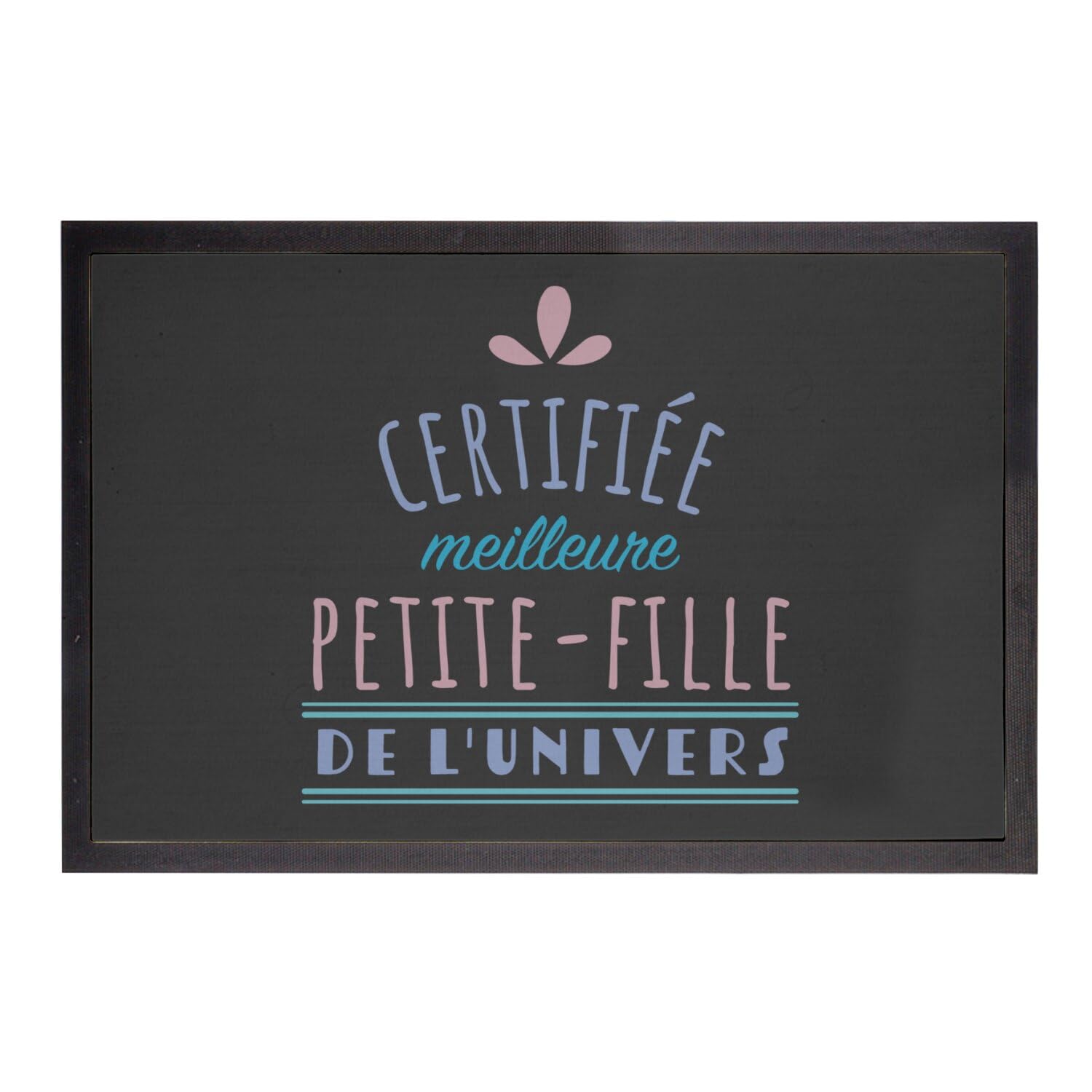 Paillasson noir univers de la petite-fille tapis entrée Mamie Père