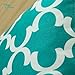 CaliTime Pack of 2 Soft Canvas Throw Pillow Covers Cases for Couch Sofa Home Decor Modern Quatrefoil Accent Geometric 18 X 18 Inches Teal