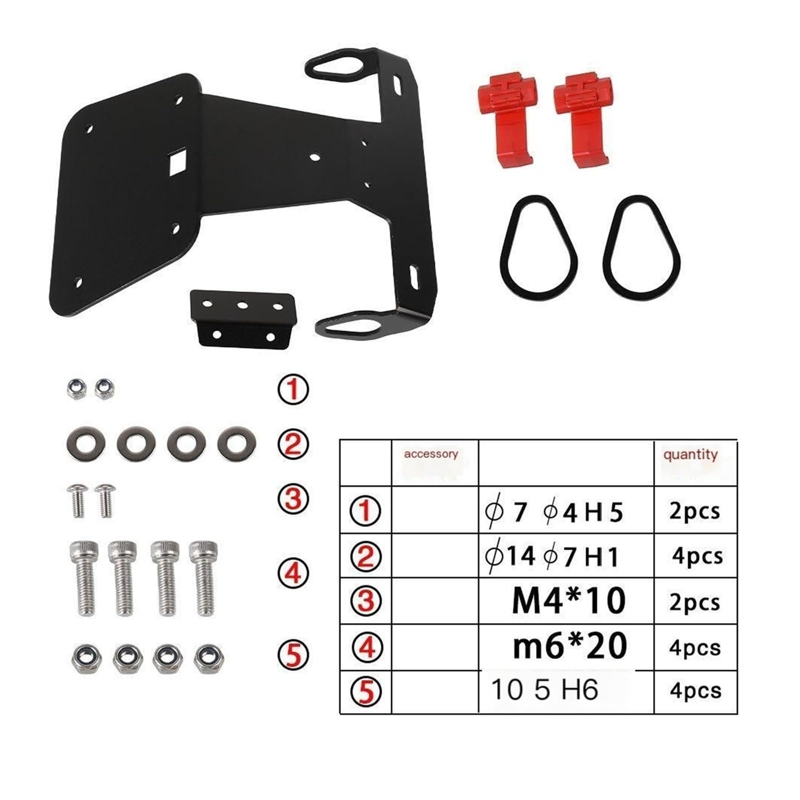 Support De Plaque D'immatriculation Convient pour Garde-Boue Arrière, pour Yamaha MT03, MT25 (2015-2023), YZFR25, YZFR3 Support Plaque immatriculatio