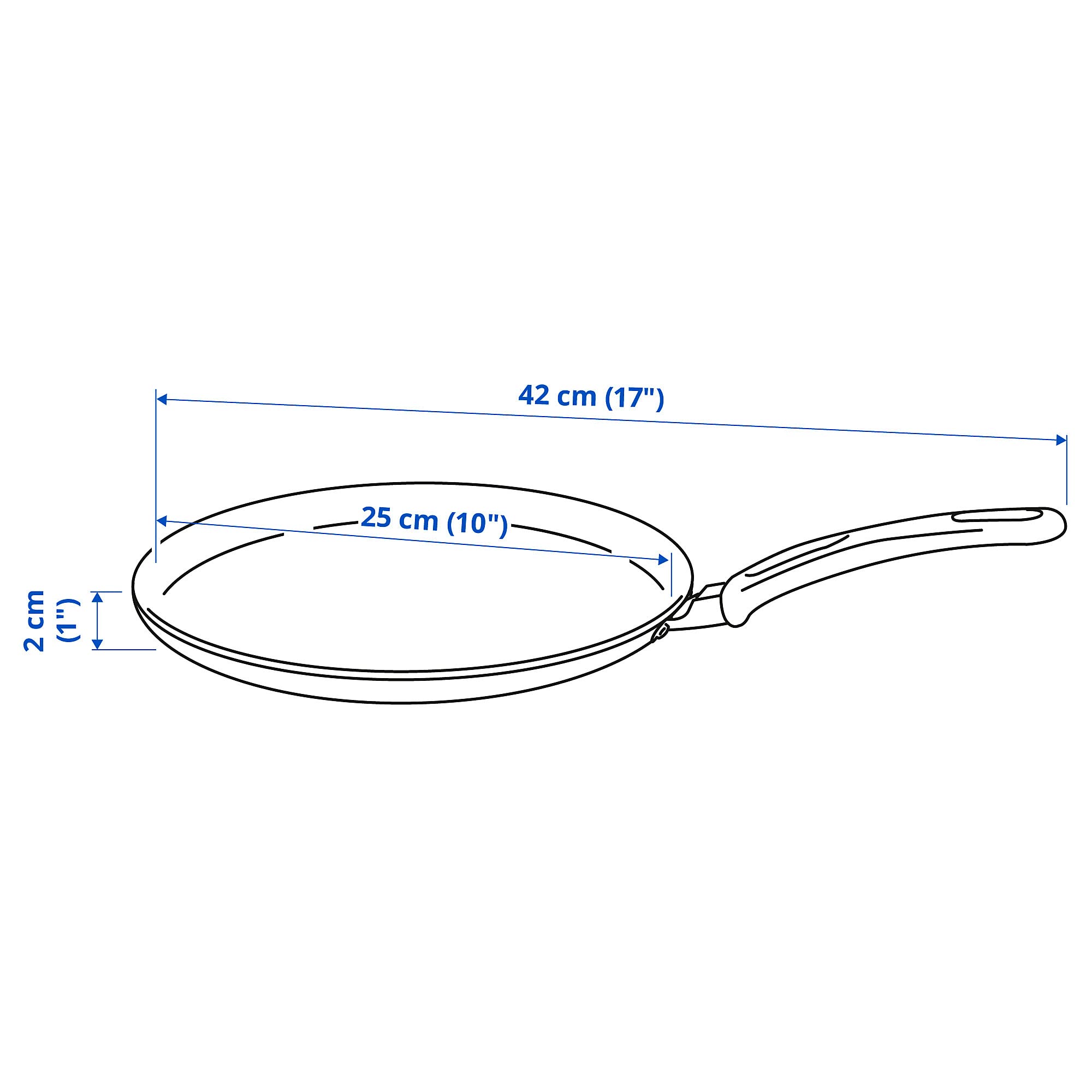 Ikea HEMLAGAD - Sartén para crepes y tortitas (25 cm)