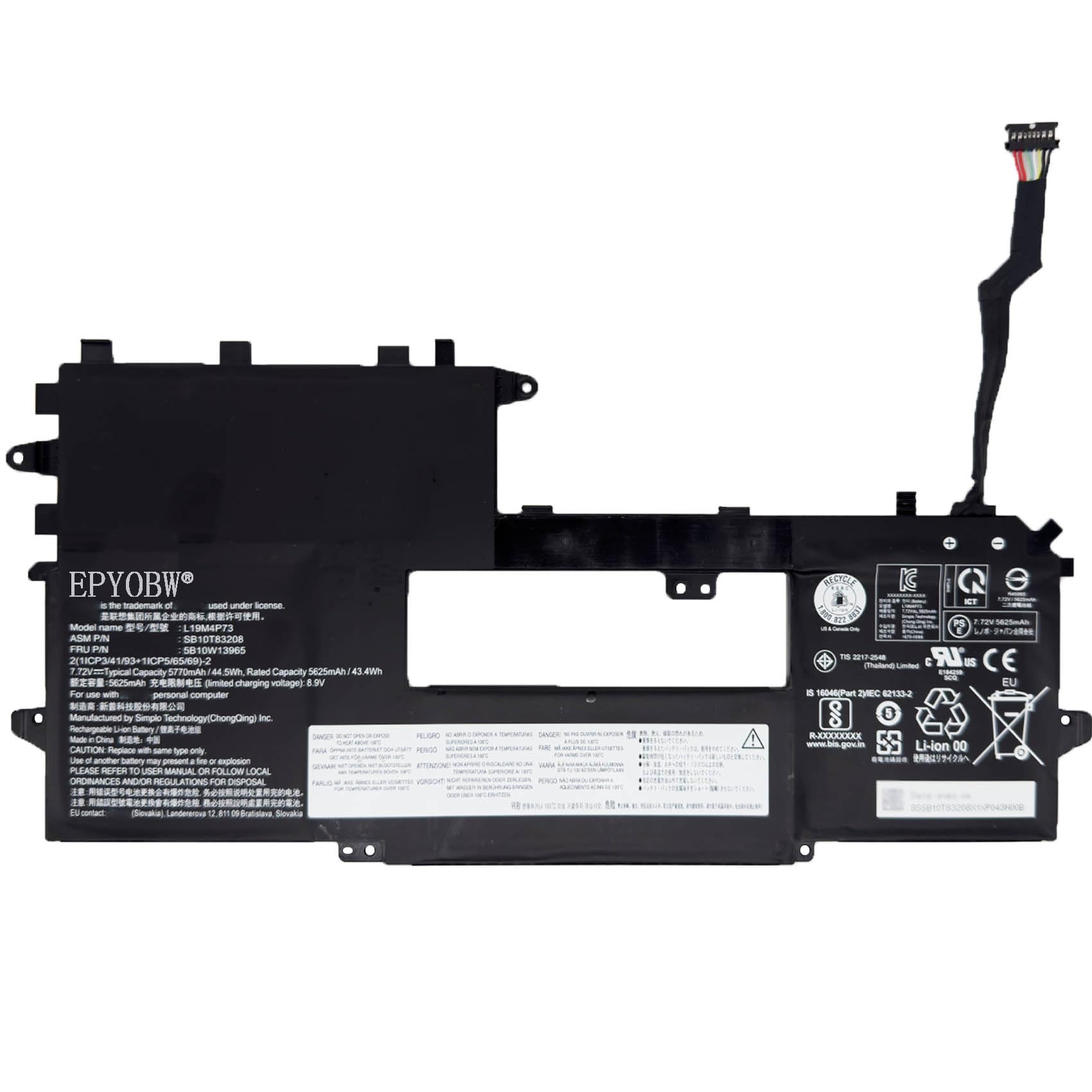 Amazon.com: EPYOBW L19C4P73 Laptop Battery 44.5Wh 5820mAh 4-Cell