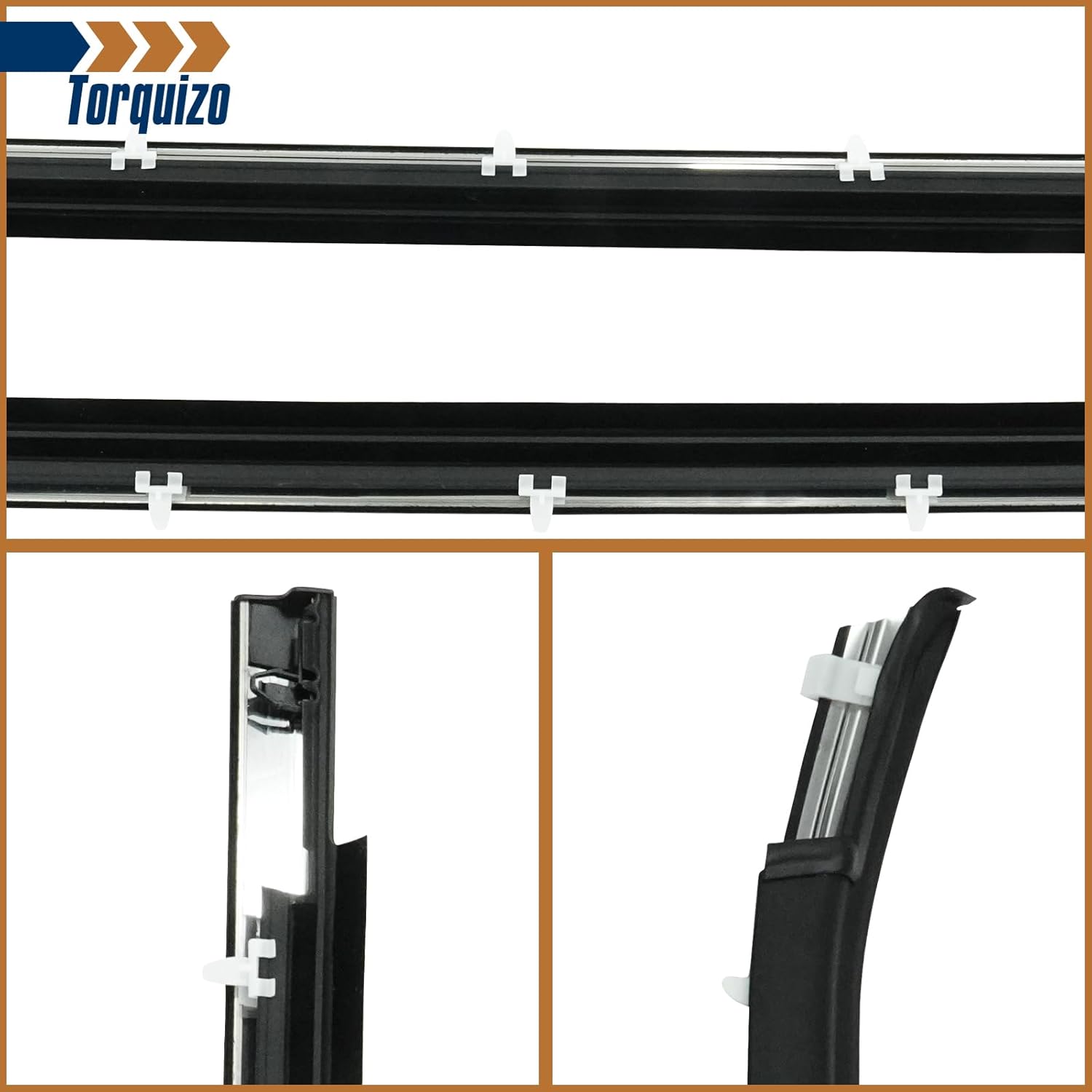 Door Belt Molding Weatherstrip Trim Seal Belt Kit 4-Piece Compatible with 2000-2006 Toyota Tundra Front & Rear Replaces OE 75740-0C022 75730-0C022 75720-0C010 75710-0C010