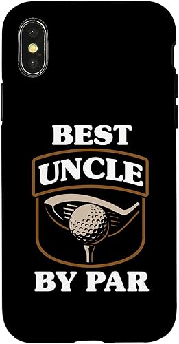 iPhone XXS Best Uncle By Par Golf Golfer Golfing from niece or nephew Case