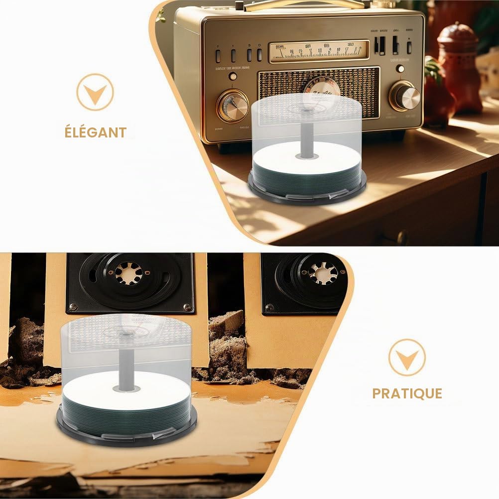 Garneck 4 Pièces Seau Vide Pour Cd Vitrine Pour Cd Étui Étuis De Rangement Pour Boîtes De Stockage De Dvd Cas De Stockage De Dvd Étuis à Clairs Porte- Étuis De Rangement Pp