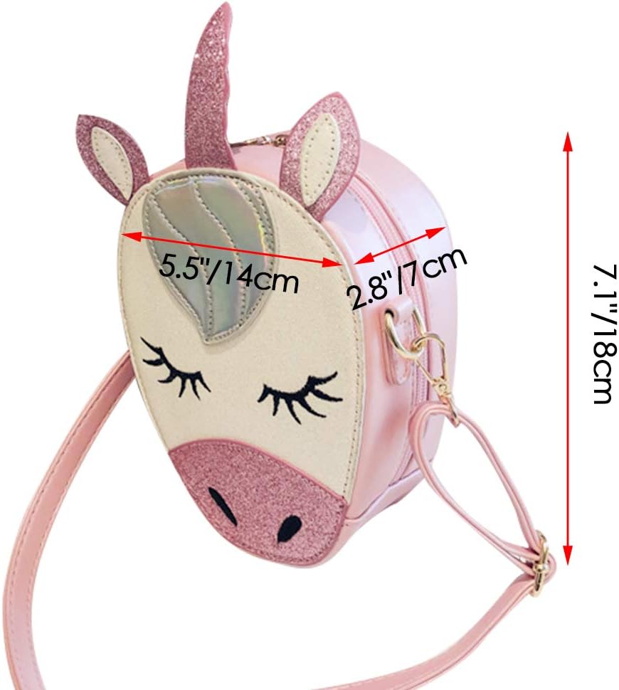 Tonfant Glitter Laser PU Leather Unicorn Crossbody Purse Bag for Girls Teens Women (Pink) : Clothing, Shoes & Jewelry