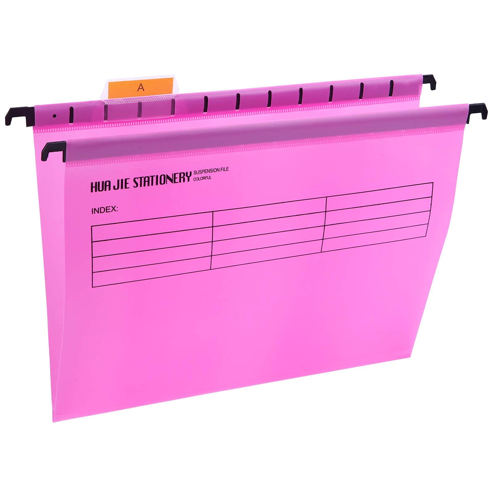Cartelle Sospese in Polipropilene, formato A4, confezione da 12, Rosa, Cartelline Sospese con linguette e inserti per Schedari, per ufficio, casa, scuola