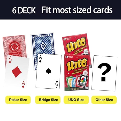 Fonbear 6 Deck Automatic Card Shuffler - Usb/Battery-Operated Electric Shuffler - Great For Home & Tournament Use For Classic Poker & Trading Card Game #TOP4