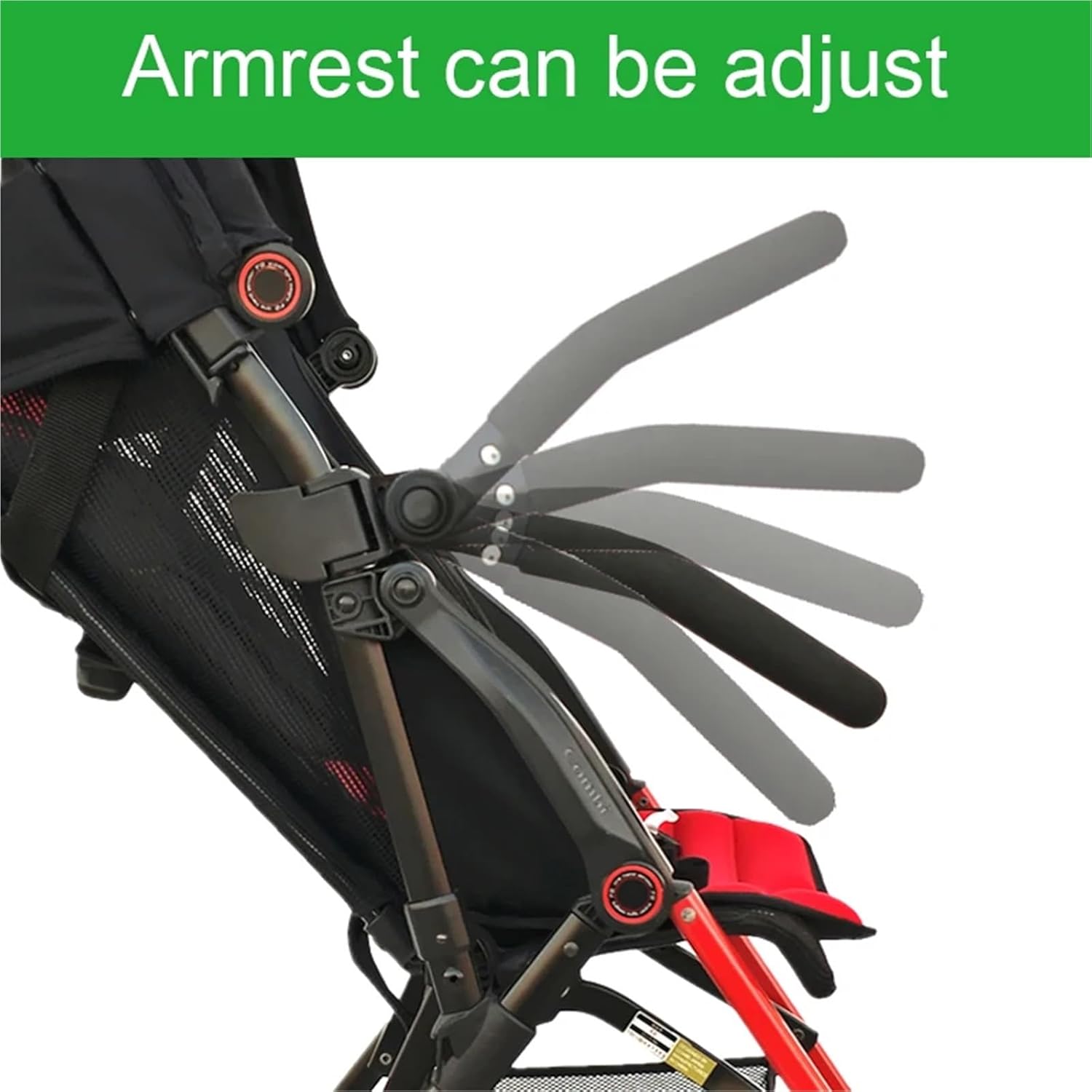 Baby Stroller Accessories Armrest Bumper and Leg Rest Board Adjustable Extend Footboard for F2 Stroller(Fence Style)