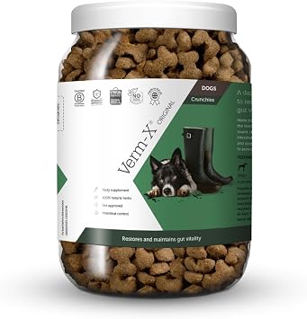 Verm-X All Natural Treats for Dogs. Supports Intestinal Hygiene. Vet Approved. UFAS Assured. Restores and Maintains Gut Vitality. Wormwood Free Recipe.