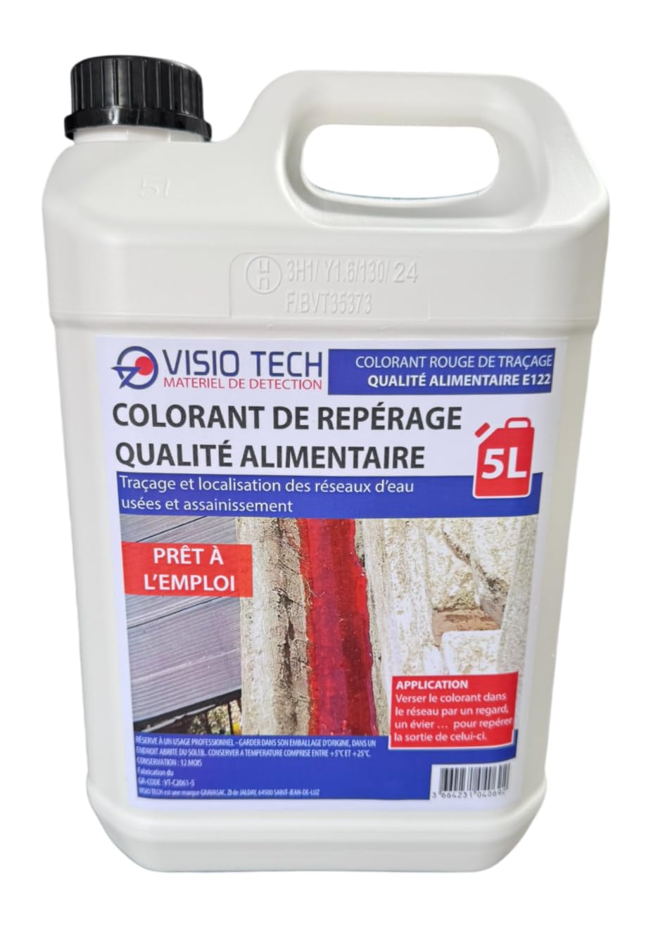 E122 - Colorante de identificación rojo alimentario con alto poder de coloración (5 L)