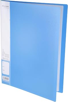 M&G 20-Pocket Binder with PP Plastic Sleeves A4Blue, Art Portfolio Folder with Clear Sheet Protectors, Display 40 Pages for Organizing Documents, 310x235x15mm